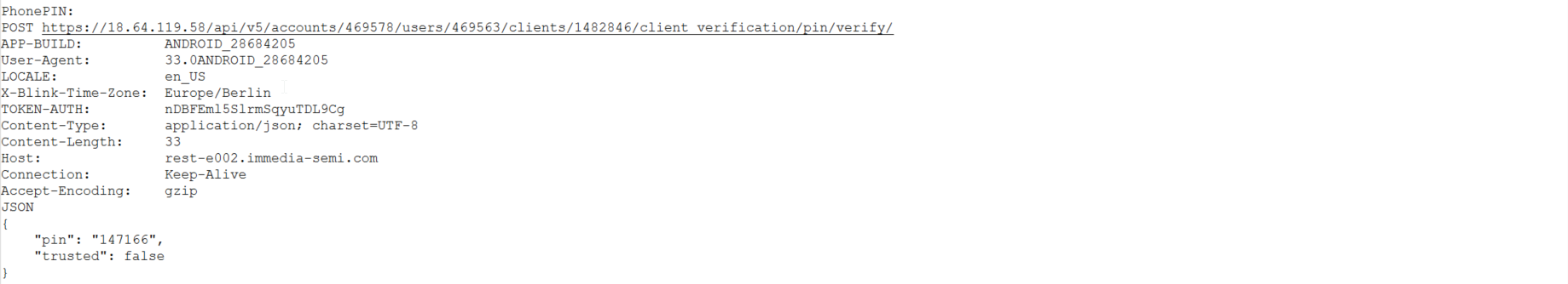 SMS PIN
